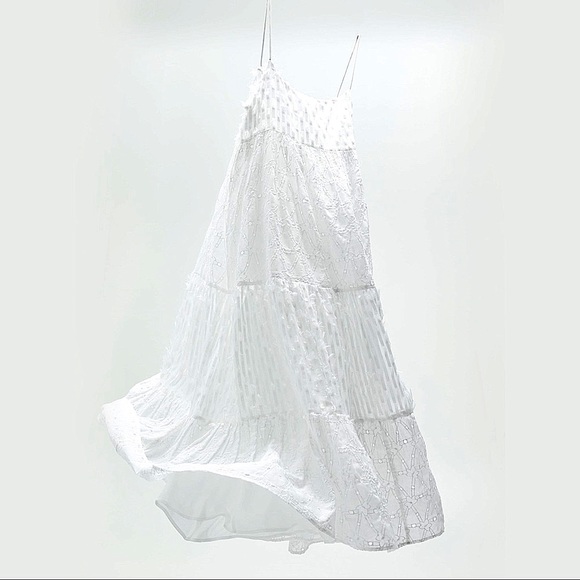 ZARA FRINGED EMBROIDERED EYELET DRESS - Picture 3 of 8